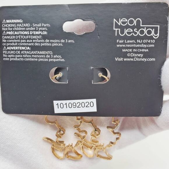Disney Gold-Toned Minnie Mouse Silhouette Earrings - NIP - Picture 6 of 9